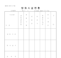 방화시설현황 방화시설현황